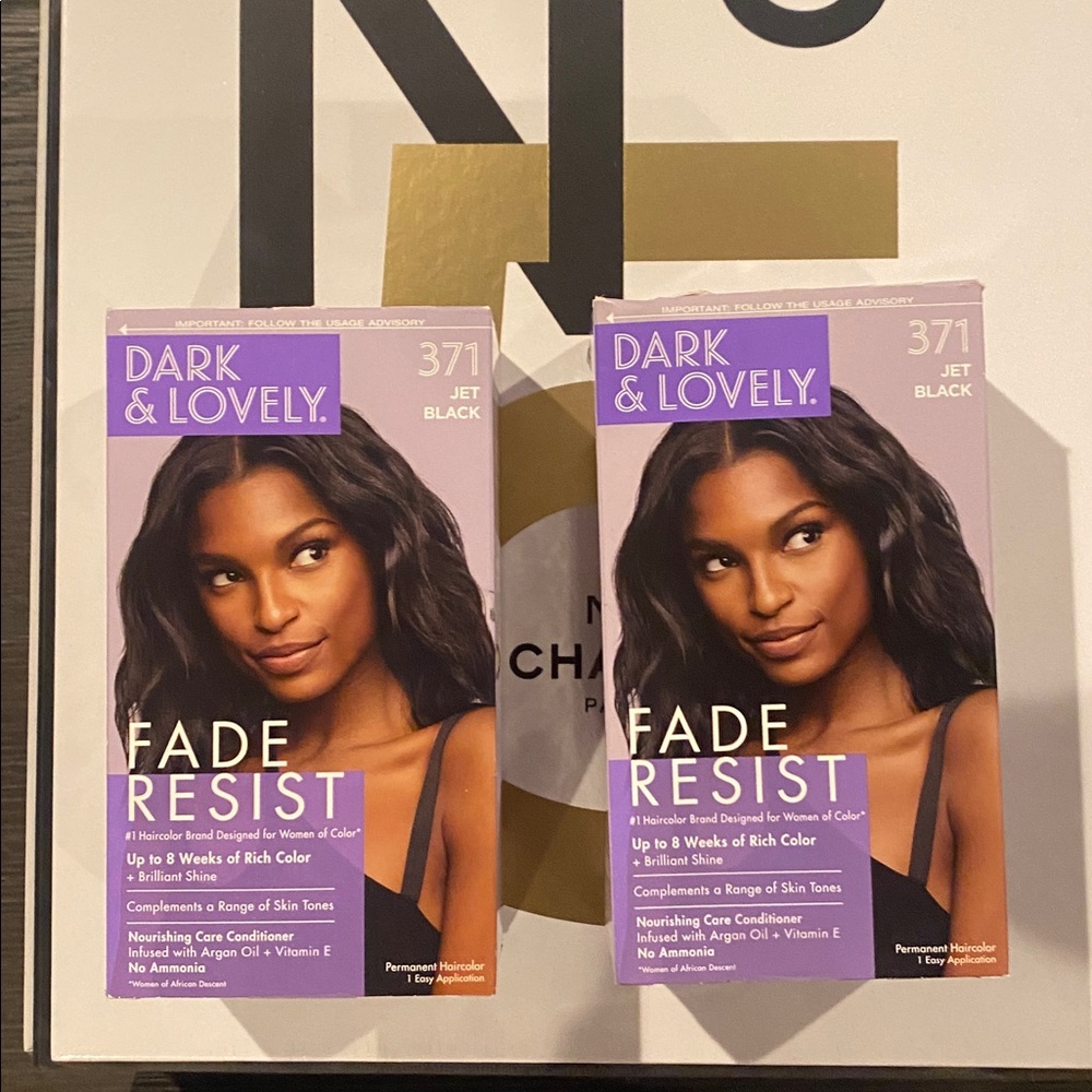 Dark and lovely Fade Resist Hair Color - Jet Black (371) set of 2